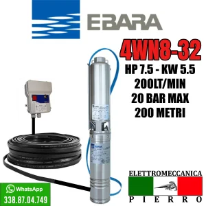 CORPO / POMPA SOMMERSA PER POZZI EBARA 4WN8-32 HP7.5 200 LITRI MINUTO 20 BAR MAX