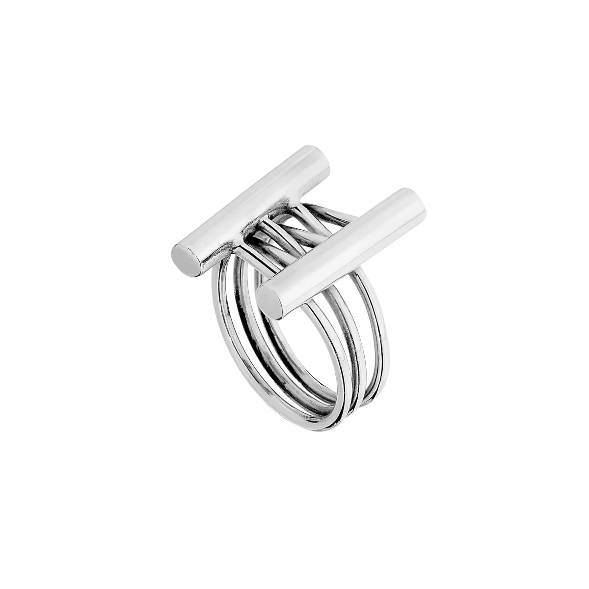 Anello in argento Molla | Gioiello di design