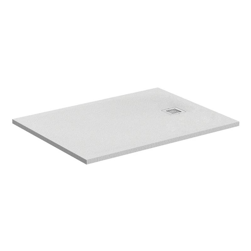 IDEAL STANDARD – Piatto doccia rettangolare ULTRA FLAT S 100×80 cm Bianco finitura EFFETTO PIETRA K8219FR