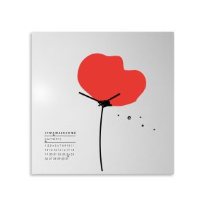 Orologio Da Parete calendario Papavero